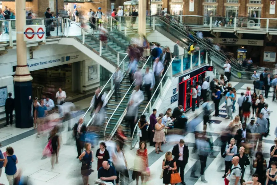 Busy shopping mall — the myth of going out of your way for customers